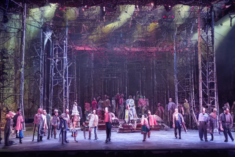 photo of a huge theaterstage, theaterplay is avatar, 3, Stable Diffusion