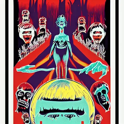 Prompt: Creepshow (1982) Mondo art print