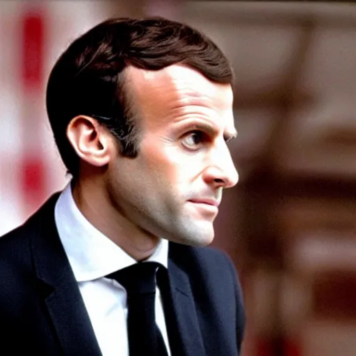 Image similar to forest hair of Emmanuel Macron in American Psycho (1999)