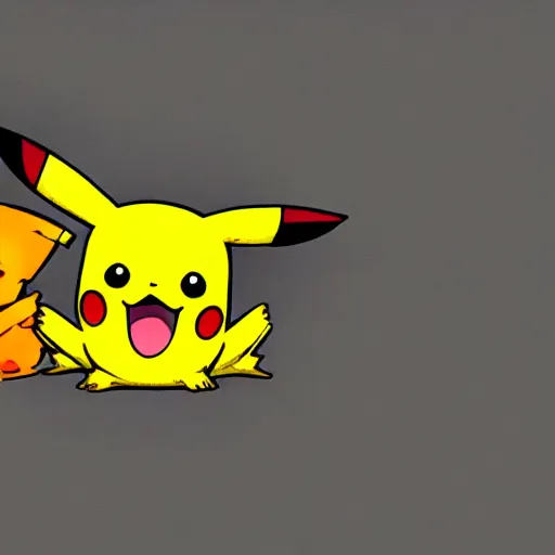 Image similar to Pikachu is fighting with a bear