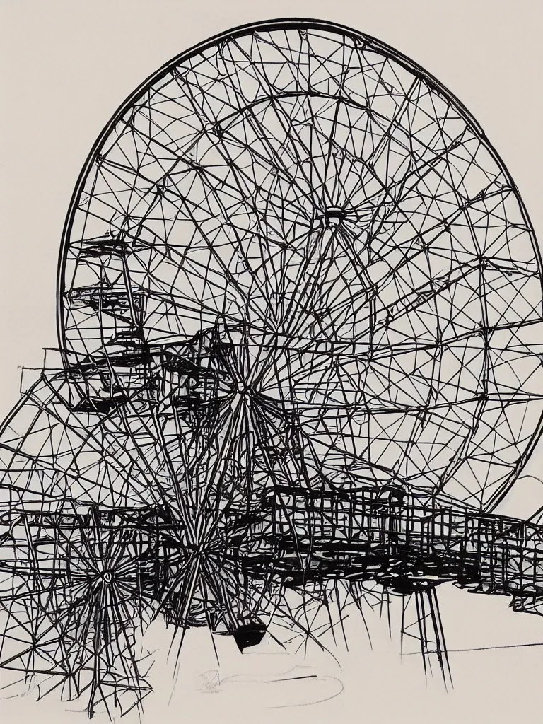 Image similar to ferris wheel by disney concept artists, blunt borders, rule of thirds