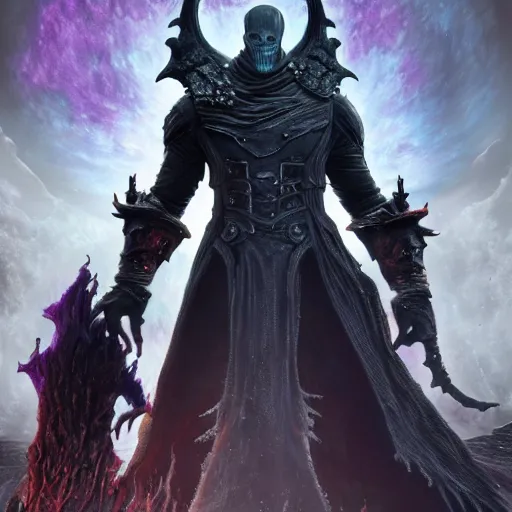 Image similar to Thanos, Bloodborne boss, matte painting, detailed, Bloodborne, oil on canvas