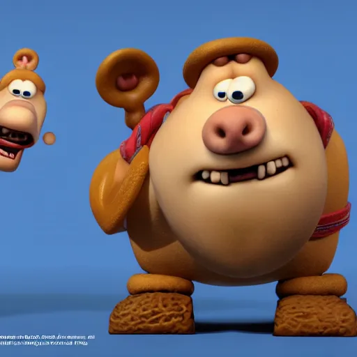 Prompt: wallace and gromit as a pixar disney character from up ( 2 0 0 9 ), unreal engine, octane render, 3 d render, photorealistic