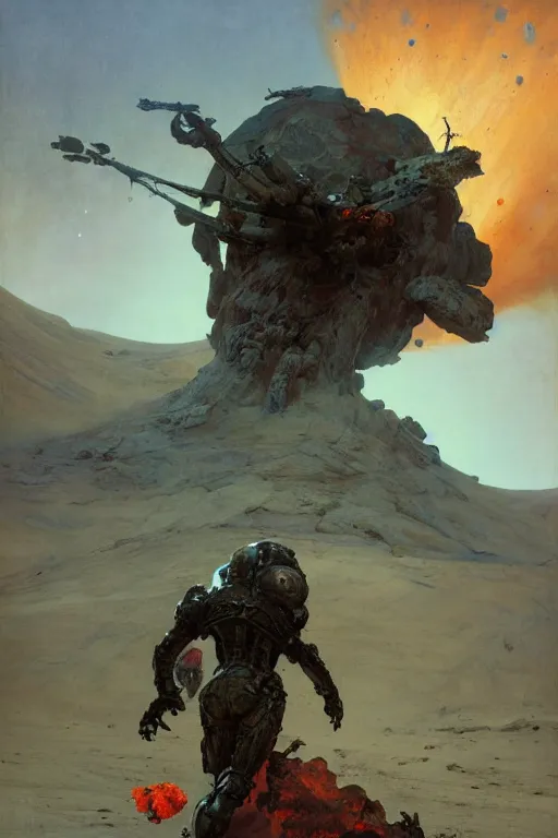 Prompt: a mission to a vulcano on mars, painted by ruan jia, raymond swanland, lawrence alma tadema, zdzislaw beksinski, norman rockwell, jack kirby, tom lovell, alex malveda, greg staples