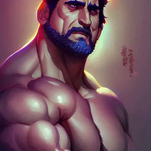 Image similar to buff omegachad steve carell, portrait shinkai makoto studio ghibli studio key hideaki anno sakimichan stanley artgerm lau rossdraws james jean marc simonetti elegant highly detailed digital painting artstation pixiv