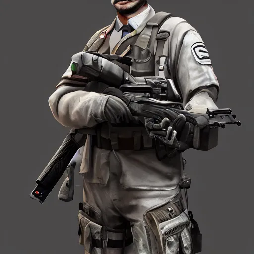 Image similar to Team Fortress medic in Call of Duty black ops, highly detailed, high quality, HD, 4k, 8k, Canon 300mm, professional photographer, 40mp, lifelike, top-rated, award winning, realistic, sharp, no blur, edited, corrected, trending