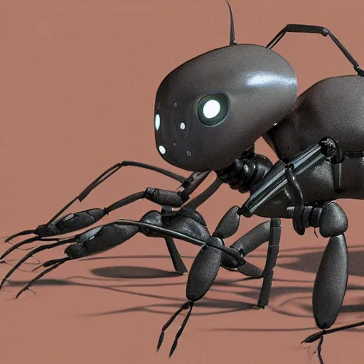 Image similar to prototype robot-terminator ants, designed for pest removal, Nasapunk concept art