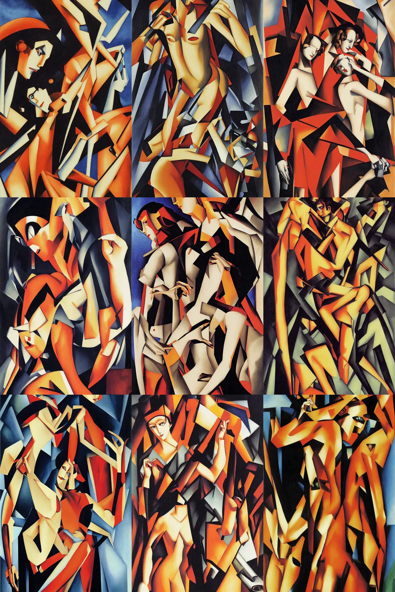 Prompt: evangelion by tamara de lempicka