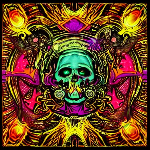 Image similar to psychedelic doom 2