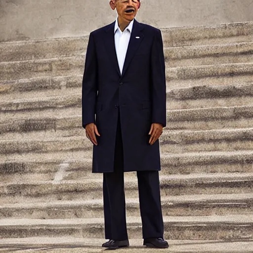 Prompt: barack obama wearing uniqlo, fashion photography