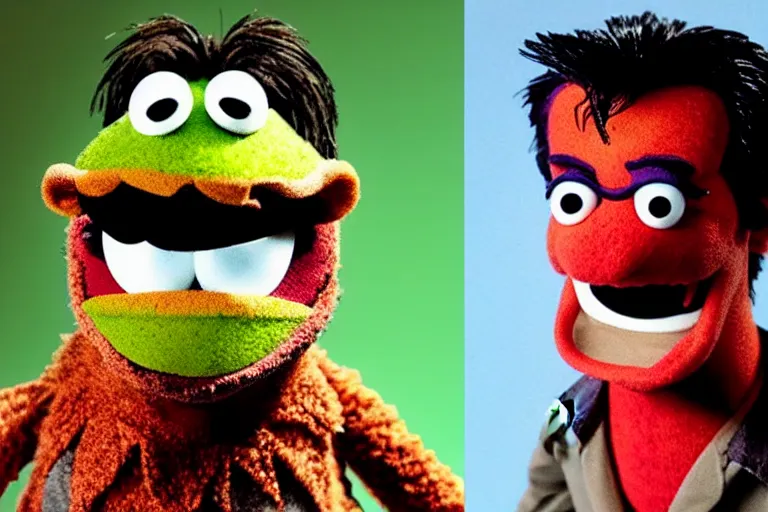 Image similar to Bruce Campbell as Ash in Evil Dead muppets