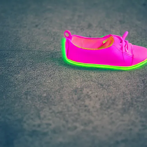 Image similar to dog wearing neon pink shoes, realistic photo, studio quality photograph