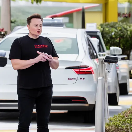 Image similar to elon musk working at mcdonalds earning minimum wage