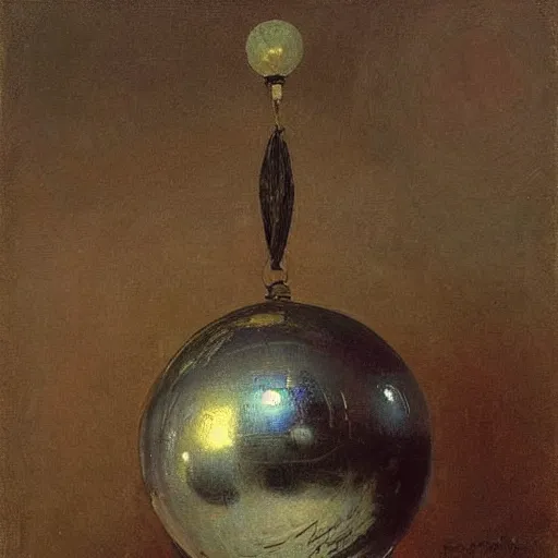 Image similar to disco ball as a fish by ilya repin