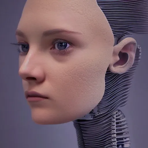 Image similar to Portrait of the most advanced female humanoid robot, intricate, headshot, sharp focus, cinematic lighting, octane render, 8k, 4k, hdr, very realistic, highly detailed, photorealistic, artistic photography, chiaroscuro, by David Cronenberg, Raphael, Carvaggio