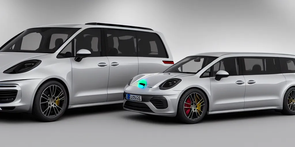 Image similar to “2021 Porsche Minivan, ultra realistic, 4K, high detail”