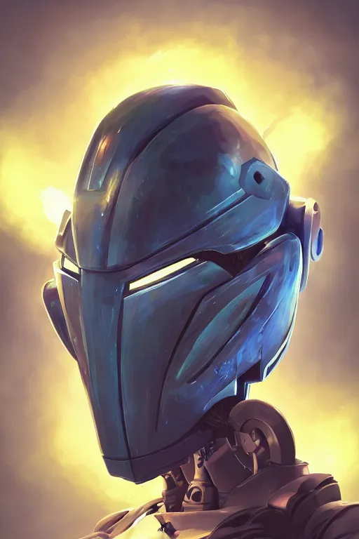 Image similar to epic mask helmet robot ninja portrait stylized as fornite style game design fanart by concept artist gervasio canda, behance hd by jesper ejsing, by rhads, makoto shinkai and lois van baarle, ilya kuvshinov, rossdraws global illumination radiating a glowing aura global illumination ray tracing hdr render in unreal engine 5