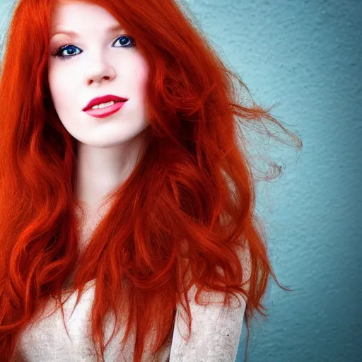 Image similar to a photo of a beautiful redhead woman