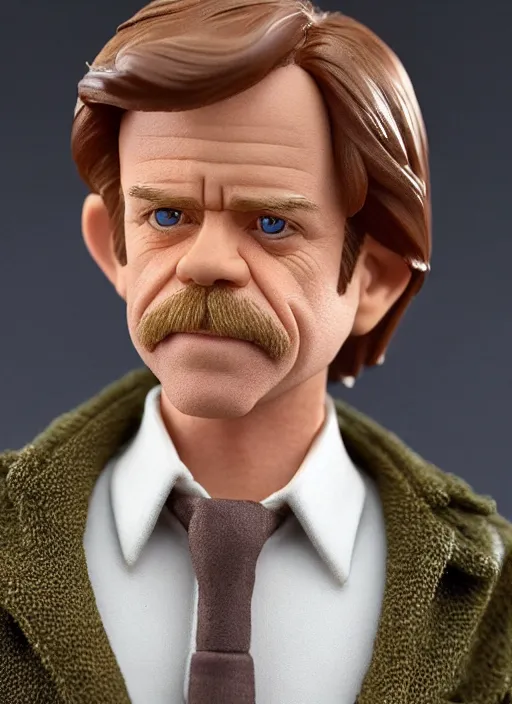 Image similar to william h. macy, an nendoroid of william h. macy figurine, realistic face, detailed product photo
