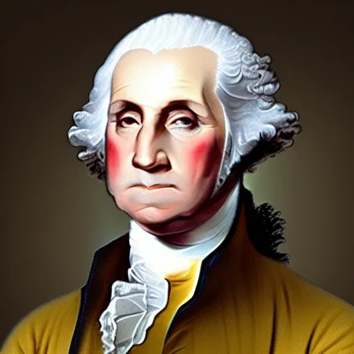 Image similar to george washington in the modern times, colored hd, modern times, 1 st president, rtx on, uhd 4 k