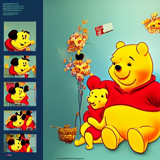 Image similar to xi jinping as winnie-the-pooh, digital art, artstation, cgsociety, trending, 4k, award-winning