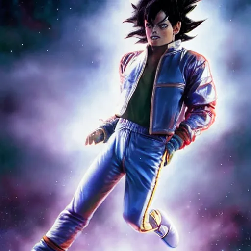 Prompt: michael jackson doing the moonwalk with goku ultra realistic photorealistic highly detailed high quality, a stunningly, digital painting, artstation, concept art, smooth, sharp focus, illustration, art by artgerm and greg rutkowski and alphonse mucha 8 k