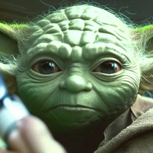 Prompt: A still of Yoda going to the dentist, 4k, photograph, ultra realistic, highly detailed, professional lighting