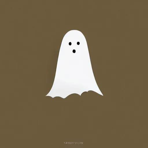 Prompt: cute and simple ghost illustration, friendly