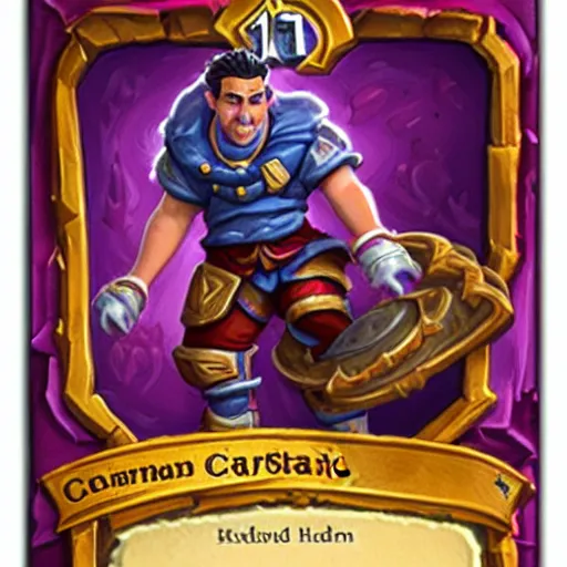 Image similar to xavi hernandez on hearthstone card