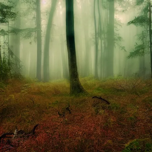 Prompt: mysterious forest