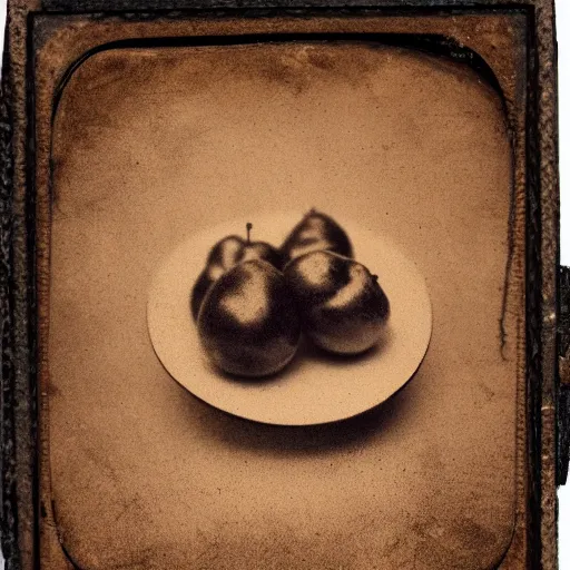 Image similar to tintype photo of expired fruit