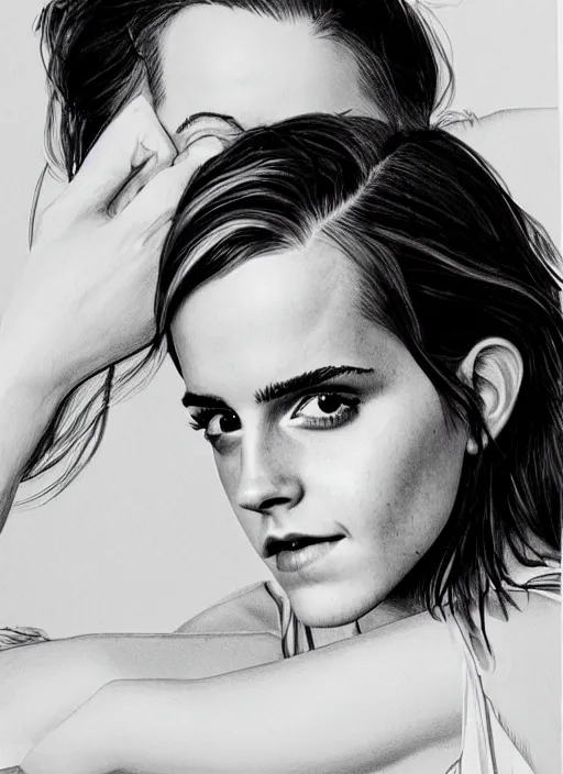 Image similar to Emma Watson, intimate, portrait by Patrick Gleason