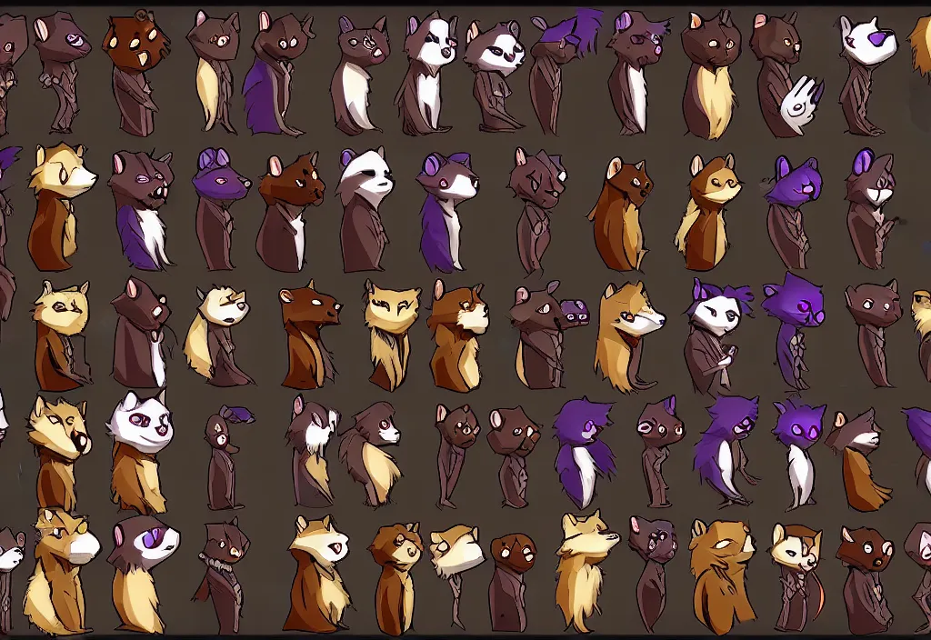 Image similar to furry - weasel - necromancer - fursona uhd ue 5 visual novel pc game expressions