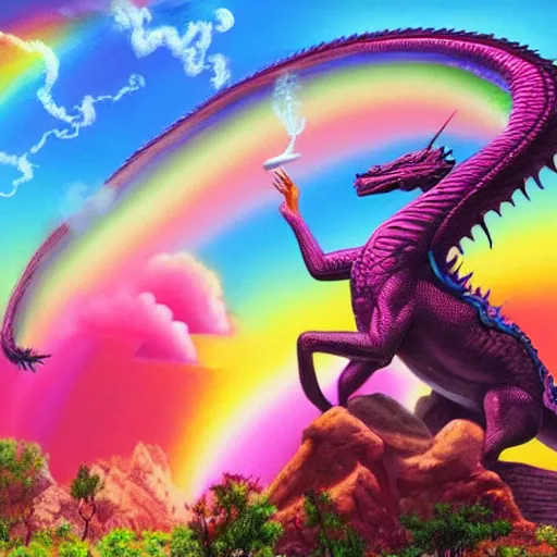 Prompt: barack obama riding a pink dragon breathing rainbows, 8k, hyperrealism, magic