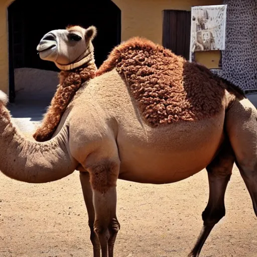 a camel with a camel toe