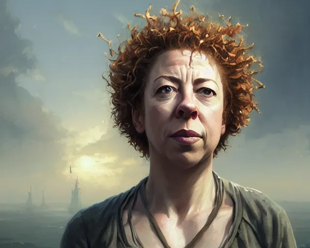 Prompt: highly detailed portrait of alex kingston, in the walking dead, stephen bliss, unreal engine, fantasy art by greg rutkowski, loish, rhads, ferdinand knab, makoto shinkai and lois van baarle, ilya kuvshinov, rossdraws, tom bagshaw, global illumination, radiant light, detailed and intricate environment