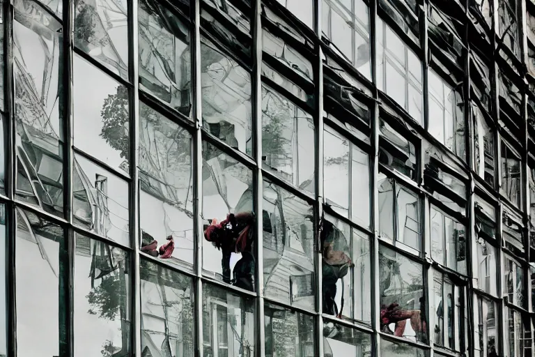 Prompt: outdoorsy guys club likes to look at the exteriors of urban architecture onion column shot by christopher doyle wong kar-wai film texture reflection through lit windows with slight drizzle trickling from them