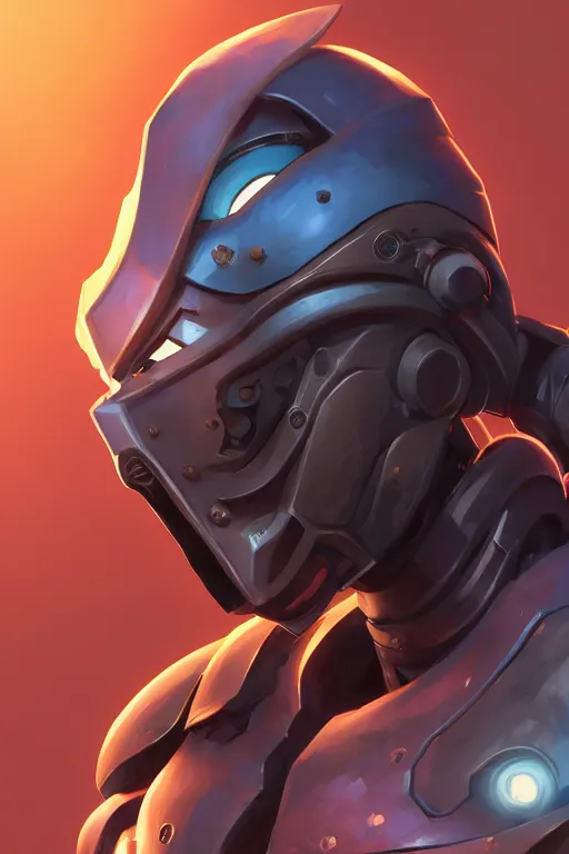 Image similar to epic mask helmet robot ninja portrait stylized as fornite style game design fanart by concept artist gervasio canda, behance hd by jesper ejsing, by rhads, makoto shinkai and lois van baarle, ilya kuvshinov, rossdraws global illumination radiating a glowing aura global illumination ray tracing hdr render in unreal engine 5