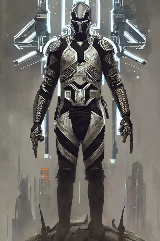 Prompt: wakandan warrior in white armor, cyberpunk futuristic neon. decorated with traditional japanese ornaments by ismail inceoglu dragan bibin hans thoma greg rutkowski alexandros pyromallis nekro rene maritte illustrated, perfect face, fine details, realistic shaded, fine - face, pretty face, masterpiece