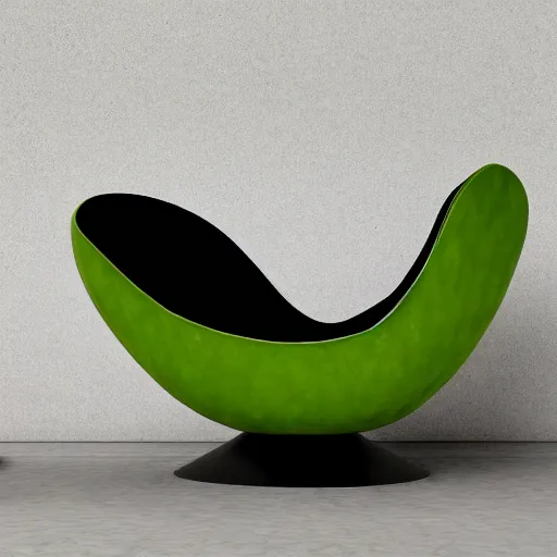 Prompt: an armchair in the shape of an avocado 4k hd