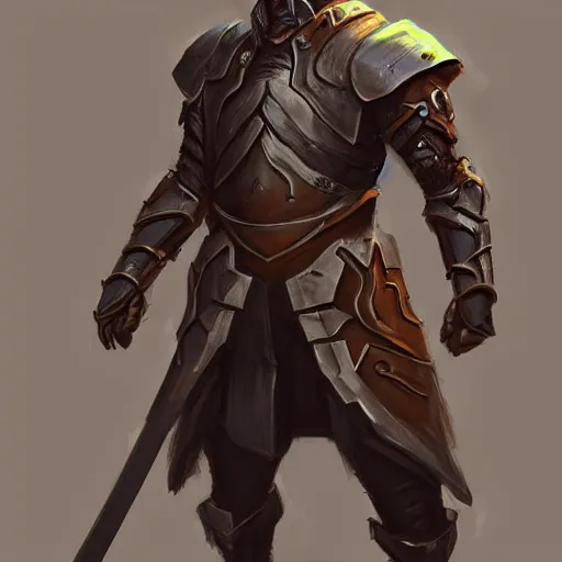 Prompt: a man dressed in armor and holding a sword, concept art by senior character artist, featured on cgsociety, afrofuturism, concept art, apocalypse art, steampunk