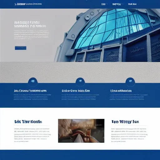 Image similar to a website template, blue theme