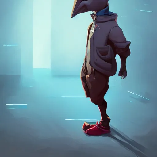 Prompt: anthropomorphic rabbit hacker, Video game character design , 2d game fanart behance hd by Jesper Ejsing, by RHADS, Makoto Shinkai and Lois van baarle, ilya kuvshinov, rossdraws global illumination