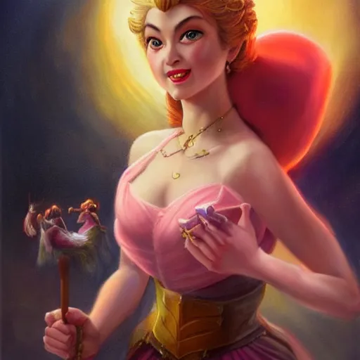 Prompt: An ultra realistic portrait painting of Princess Peach in the style of Frank Frazetta, 4k, Ultrarealistic, Highly Detailed, Dark Fantasy, Epic Lighting