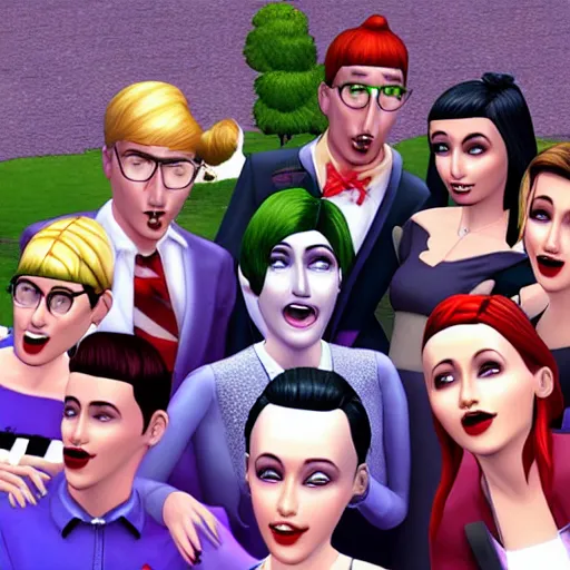 Prompt: the sims 2 0 0 1!!! pc game cursed!!! copy creepypasta!!! characters