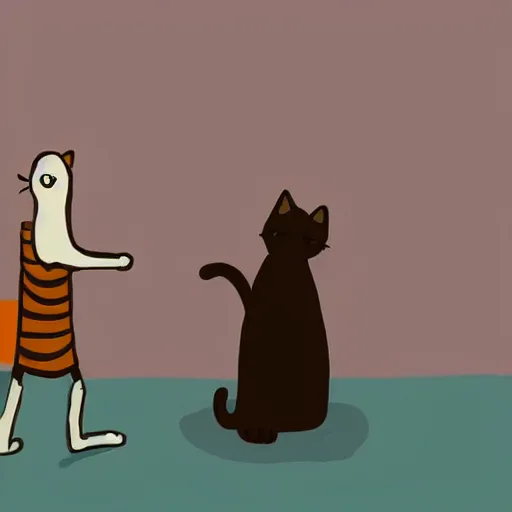 Image similar to cute cat playing by jean jullien