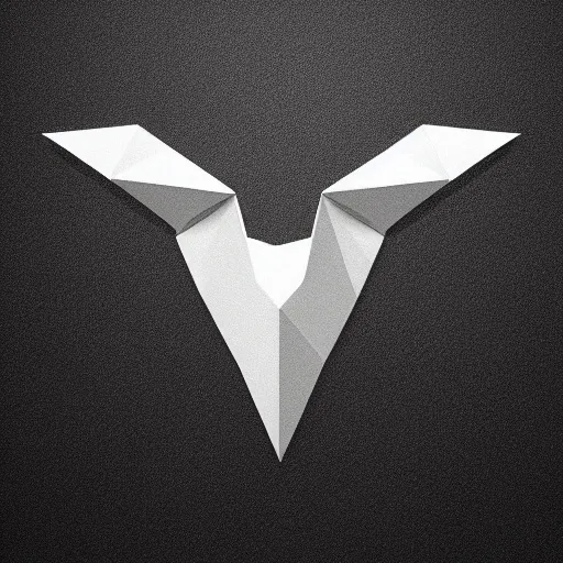 Image similar to 2 dimensional, vector, low poly, eagle icon, black background, cgsociety, artstation