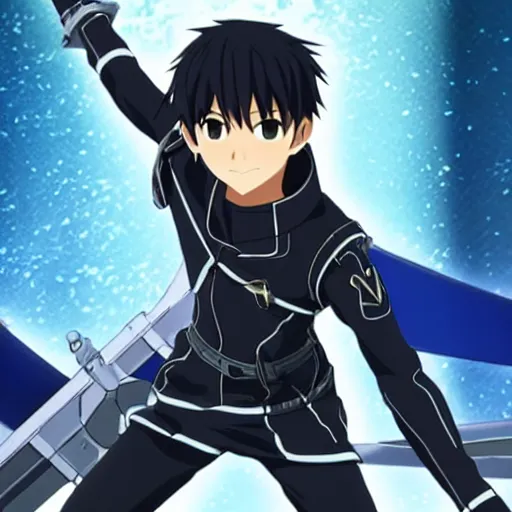 Prompt: Remi Malek as Kirito in Sword Art Online Movie Adaptation