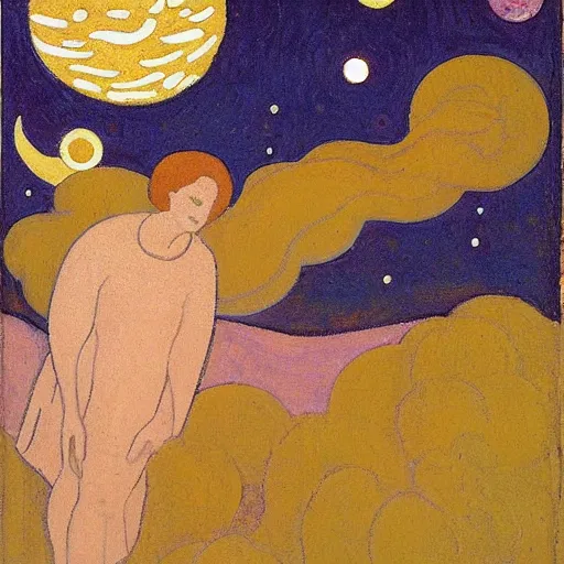 Prompt: Liminal space in outer space by Maurice Denis