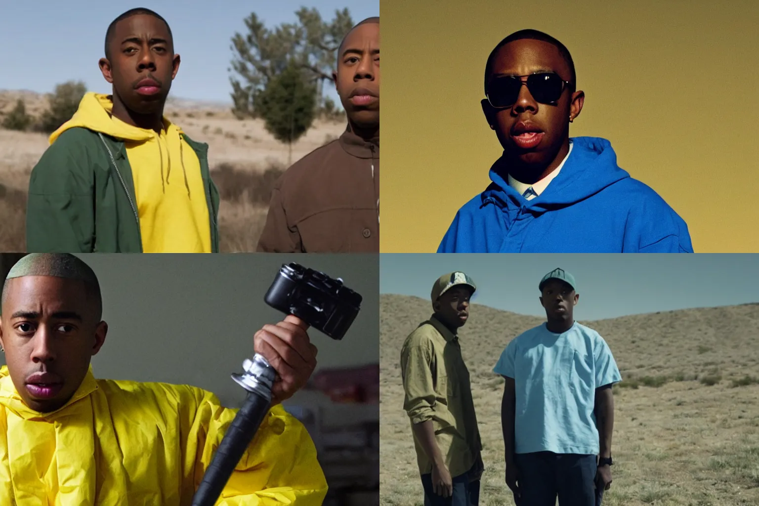 Prompt: Tyler The Creator in Breaking Bad, film footage